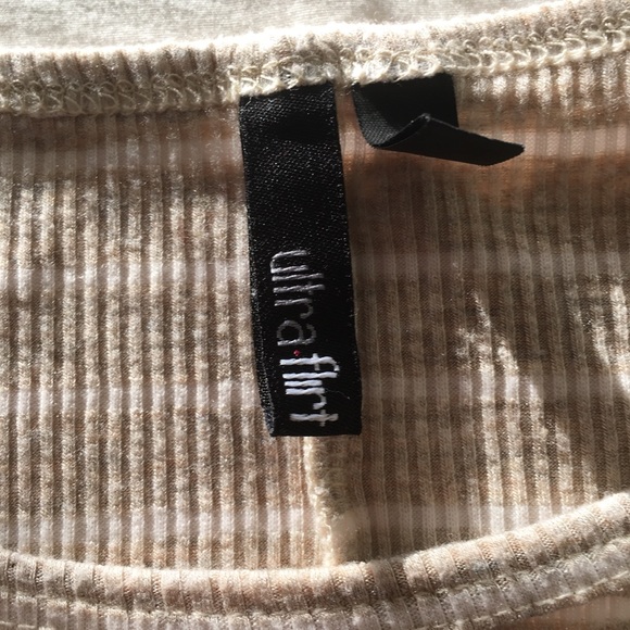 Striped Cap Sleeve Sweater Top with Slits - Picture 5 of 5